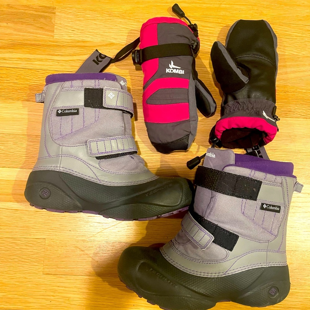 Girls Snow Gear (Boots and Mittens)